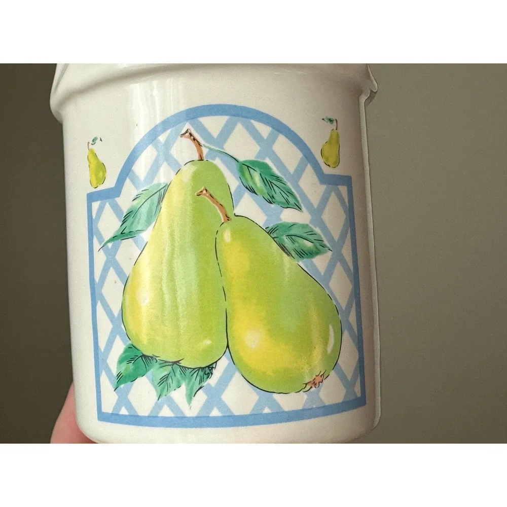 Vintage Himark Ceramic Salt and Pepper Shakers Set Fruit Jar Apple and Pear